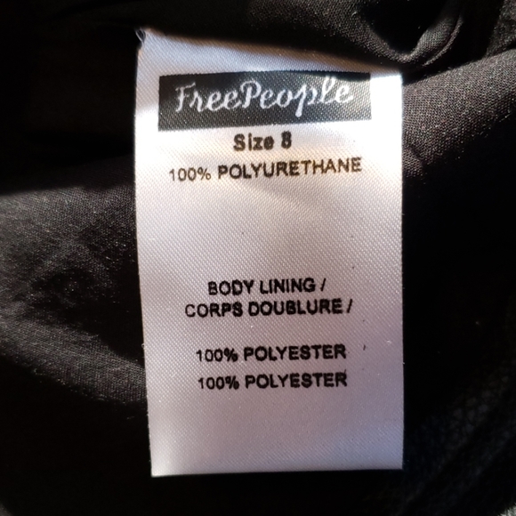 Free People Vegan Leather exposed zipper skirt NWT - Picture 7 of 8